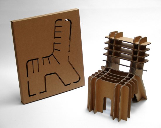 David Graas' cardboard furniture/flat packaging